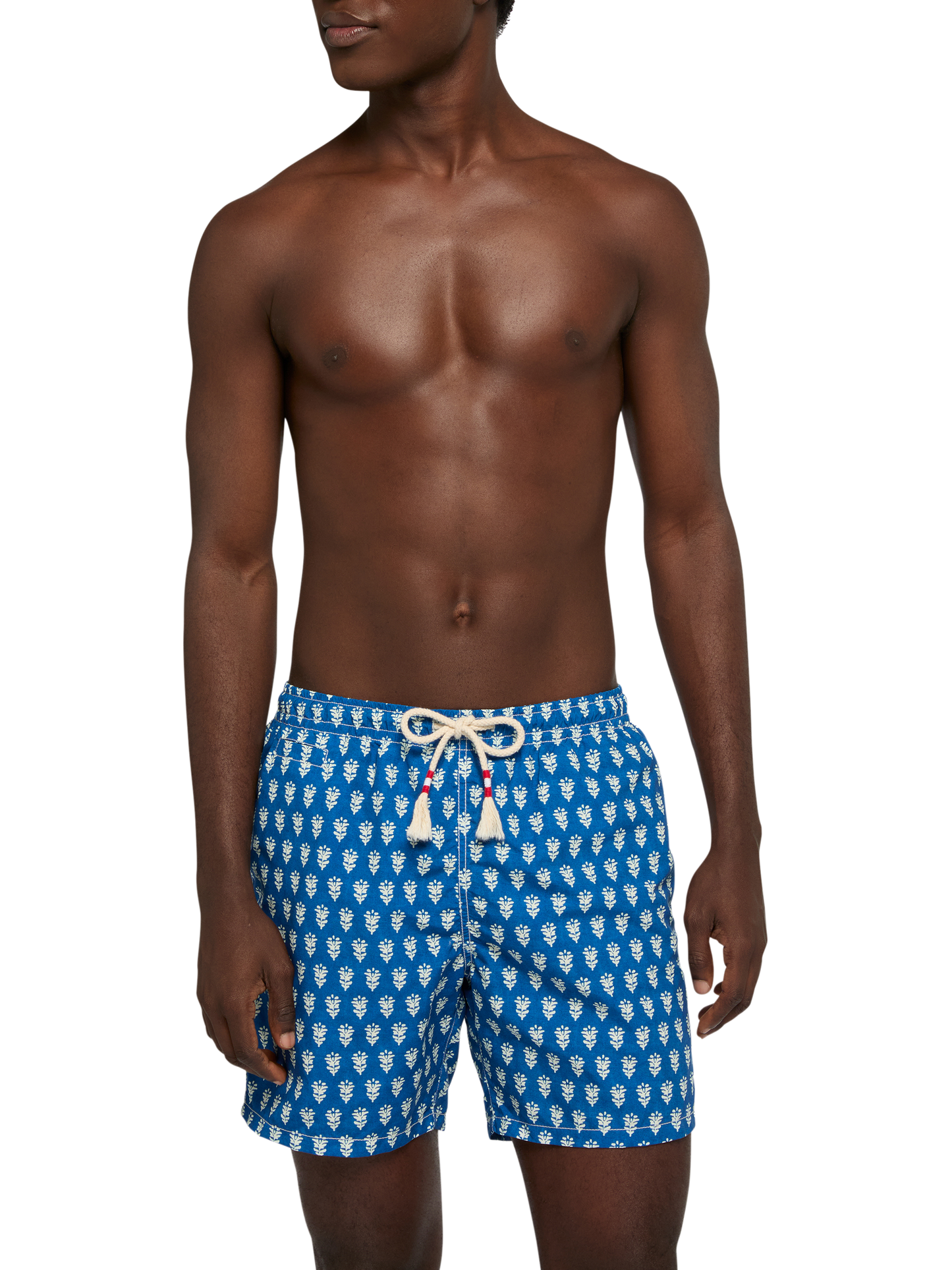 Mid-length swim-shorts Caprese with flower print