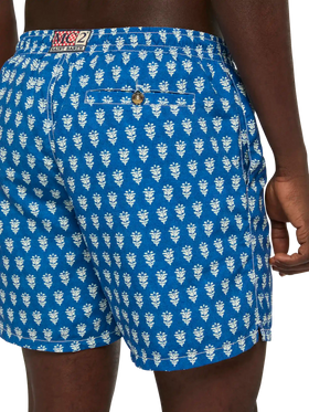 Mid-length swim-shorts Caprese with flower print