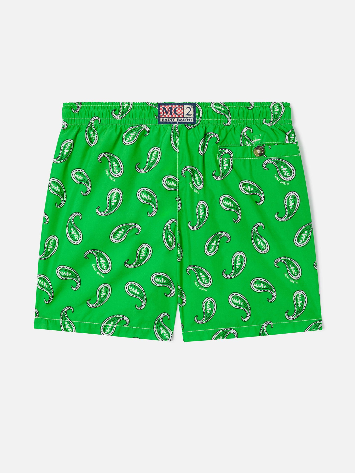 Boy swim shorts with paisley print