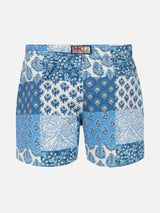 Mid-length swim-shorts Caprese Jr with flower print