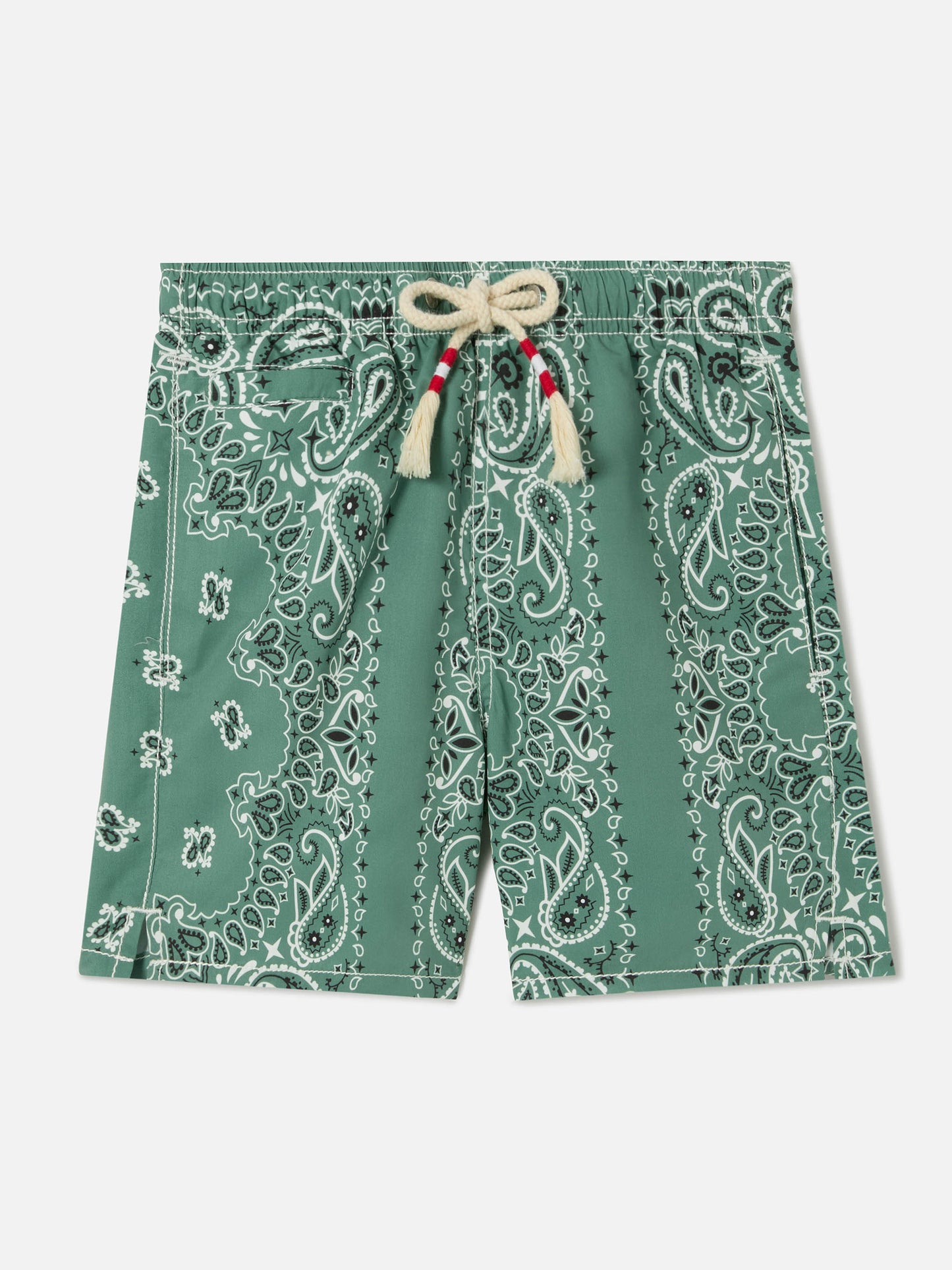 Caprese Jr swim shorts with military green bandana print