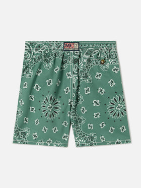 Costume Caprese Jr con stampa bandana verde militare