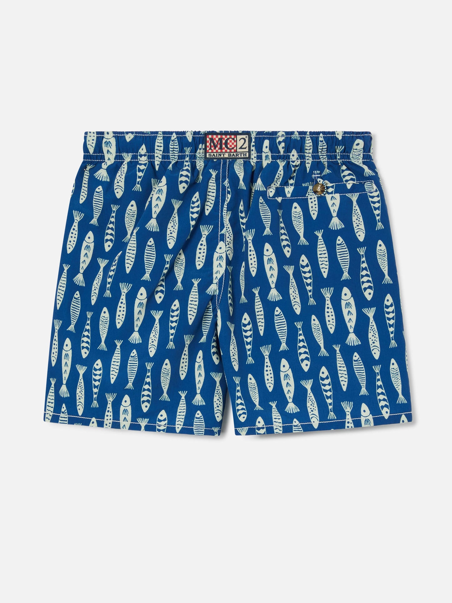 Caprese Jr swim shorts with sardine print
