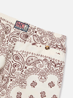 Costume Caprese Jr con stampa bandana bianco panna