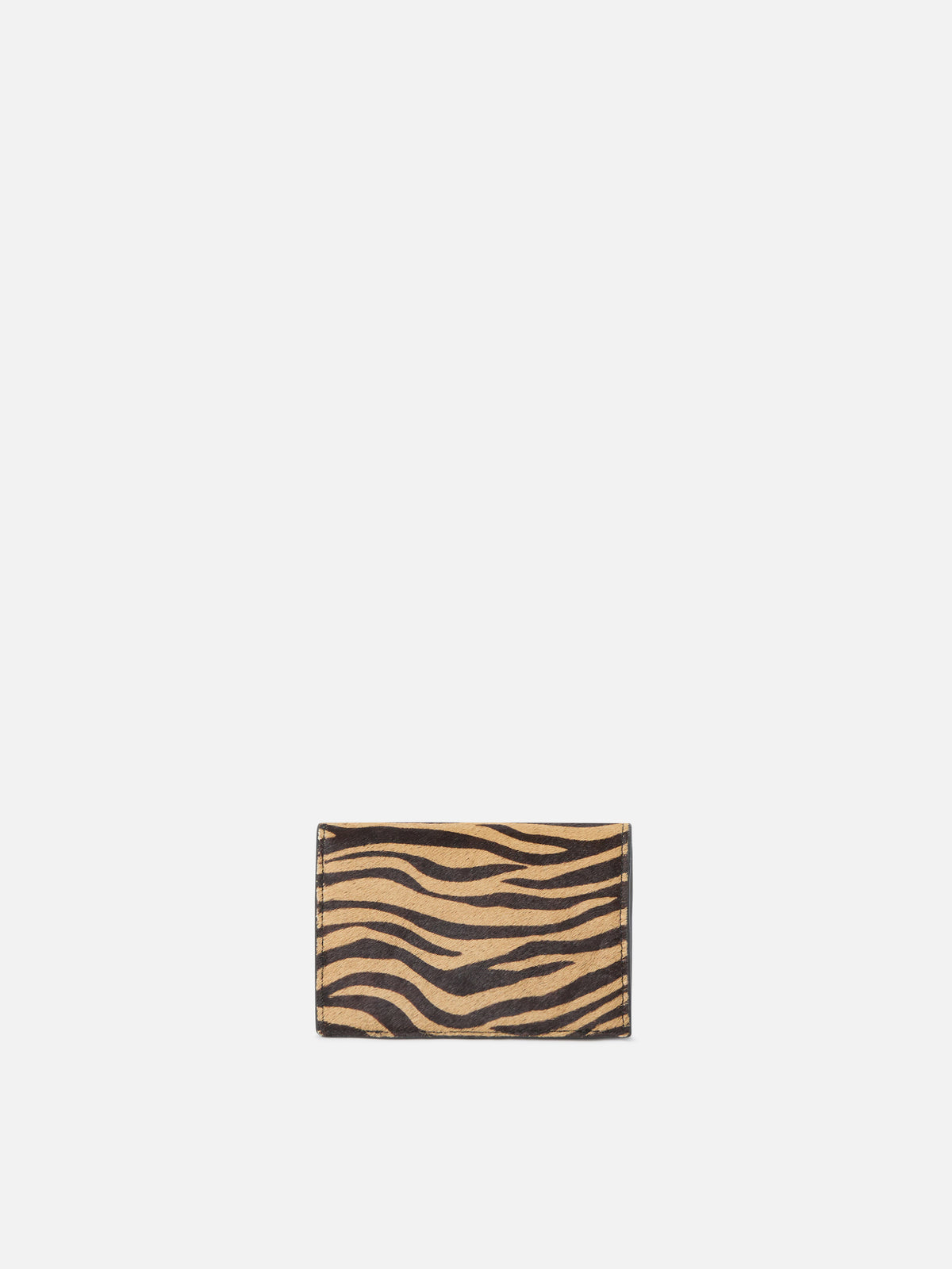 Porte-cartes en cuir à imprimé zèbre 