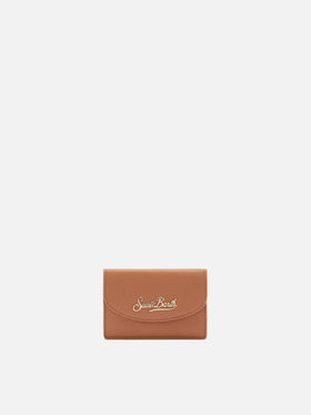 Portacarte Card Holder in pelle martellata cuoio