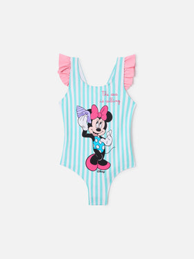 Carol one-piece swimsuit with Minnie striped print | Special Edition