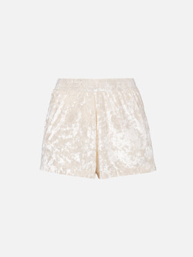 Woman chenille pull up shorts Cate