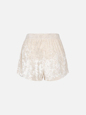 Woman chenille pull up shorts Cate