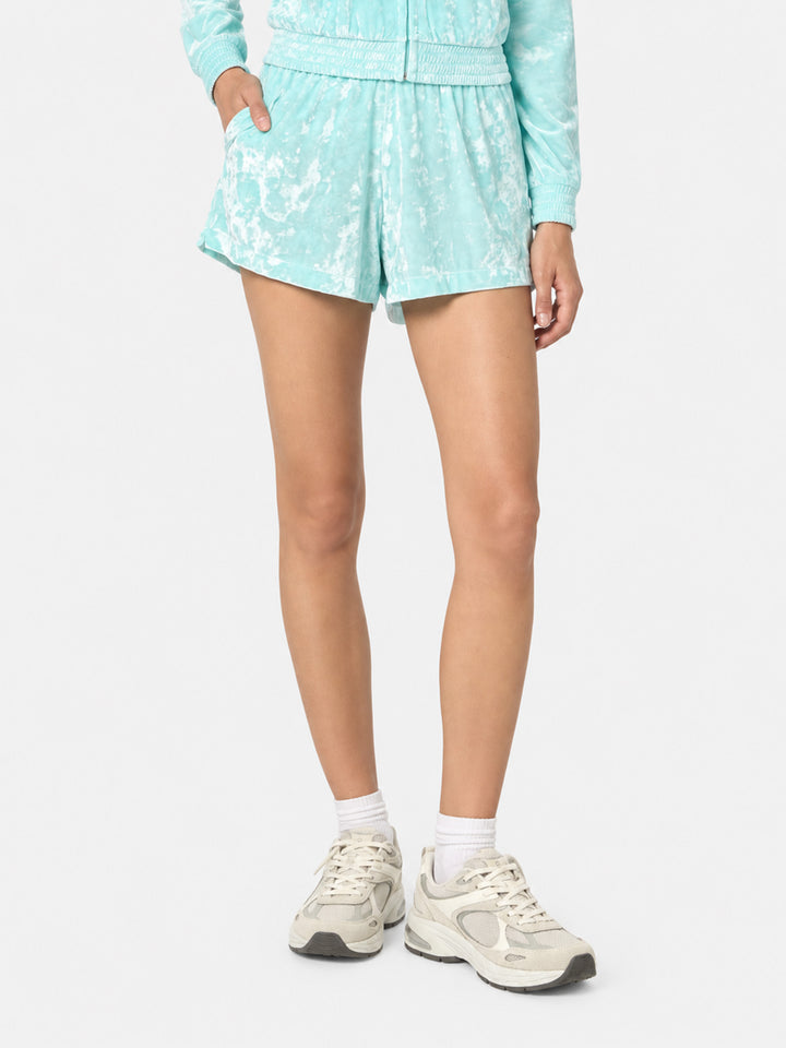 Shorts Cate de chenilla verde agua 