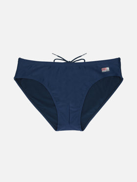 Slip de bain bleu marine uni Cayo 