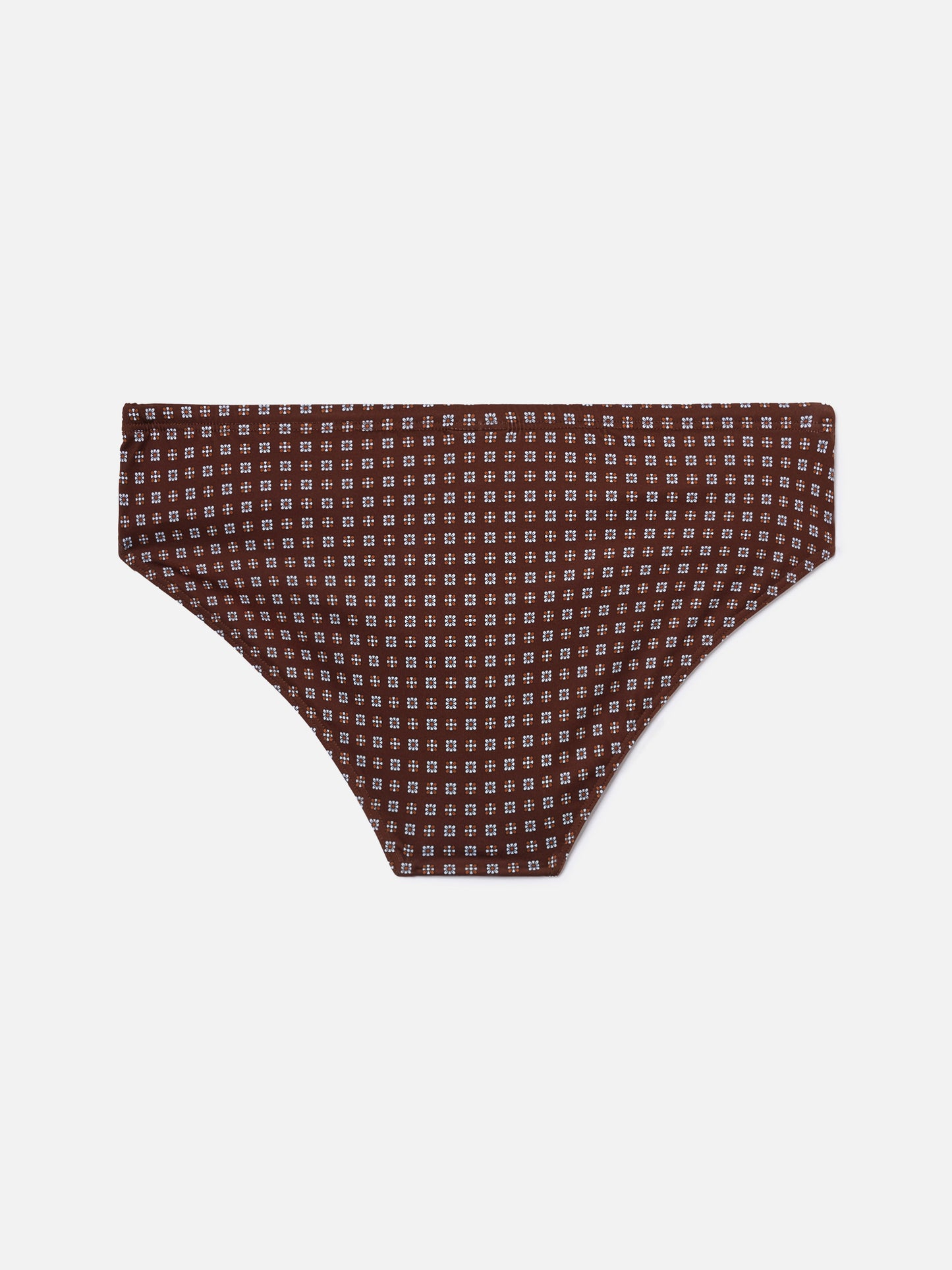 Slip mare Cayo marrone con stampa geometrica