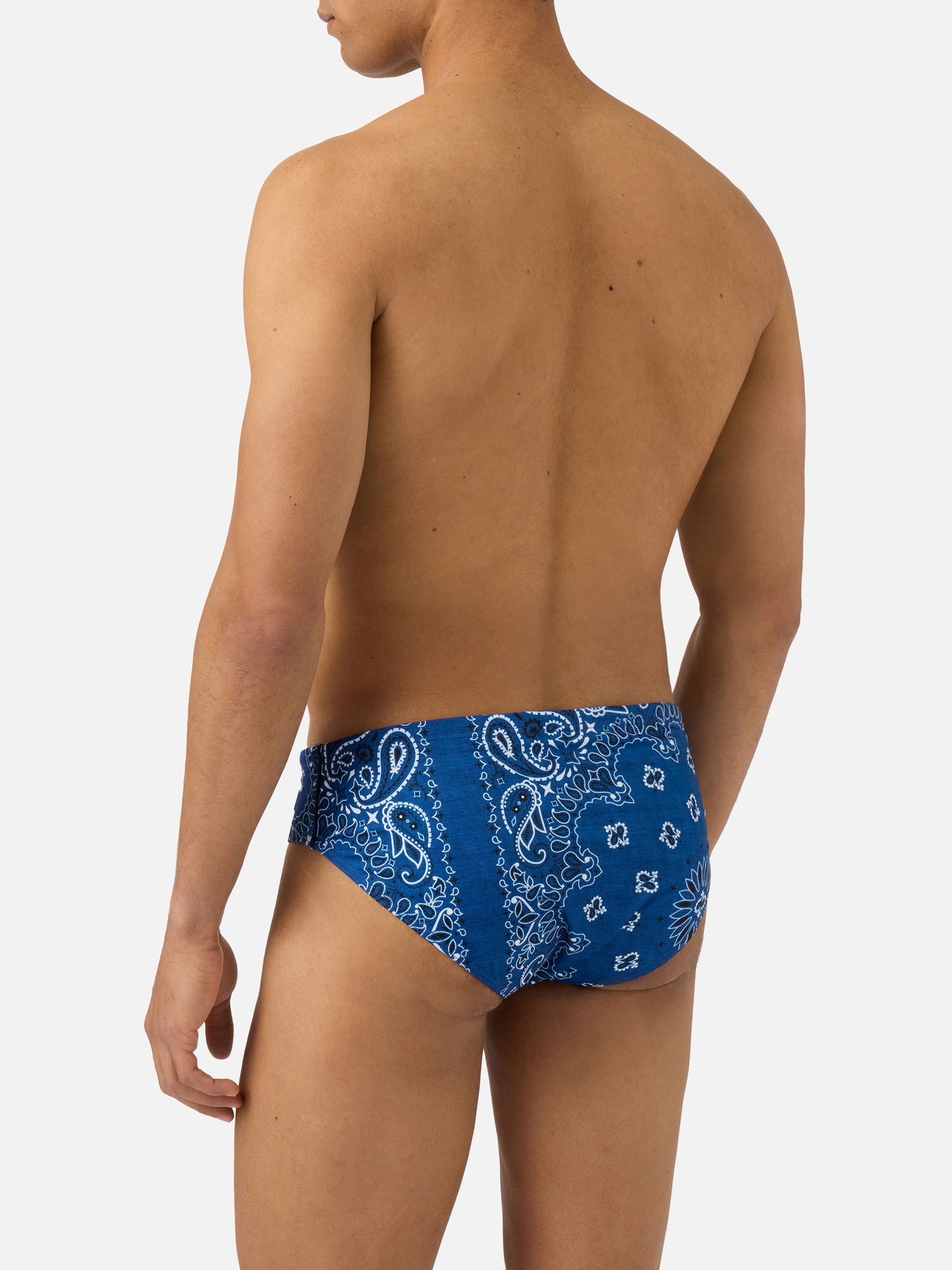 Cayo navy bandanna print swim briefs