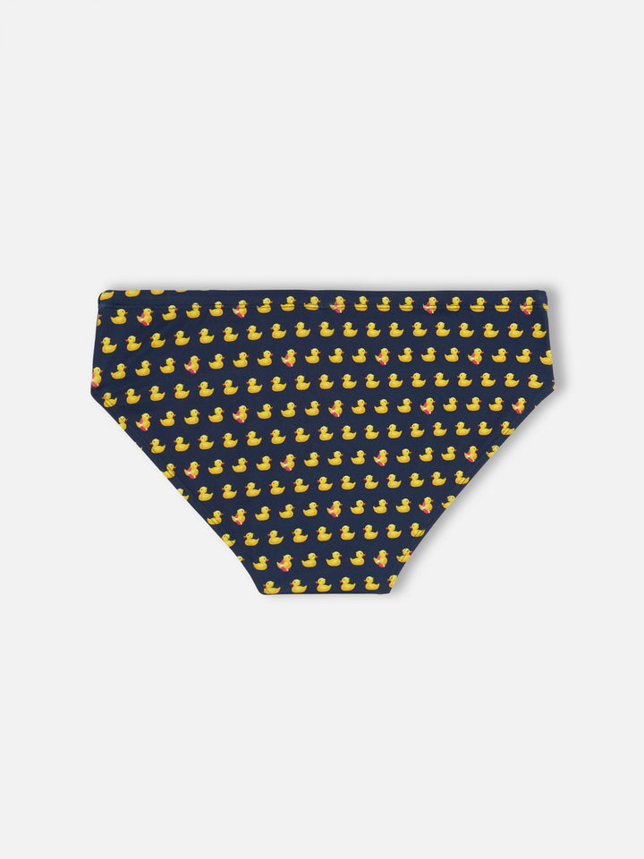 Man swim briefs with ducky print