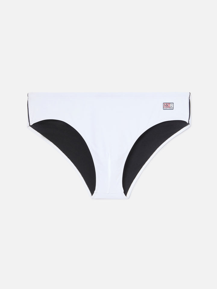 Cayo solid white swim briefs