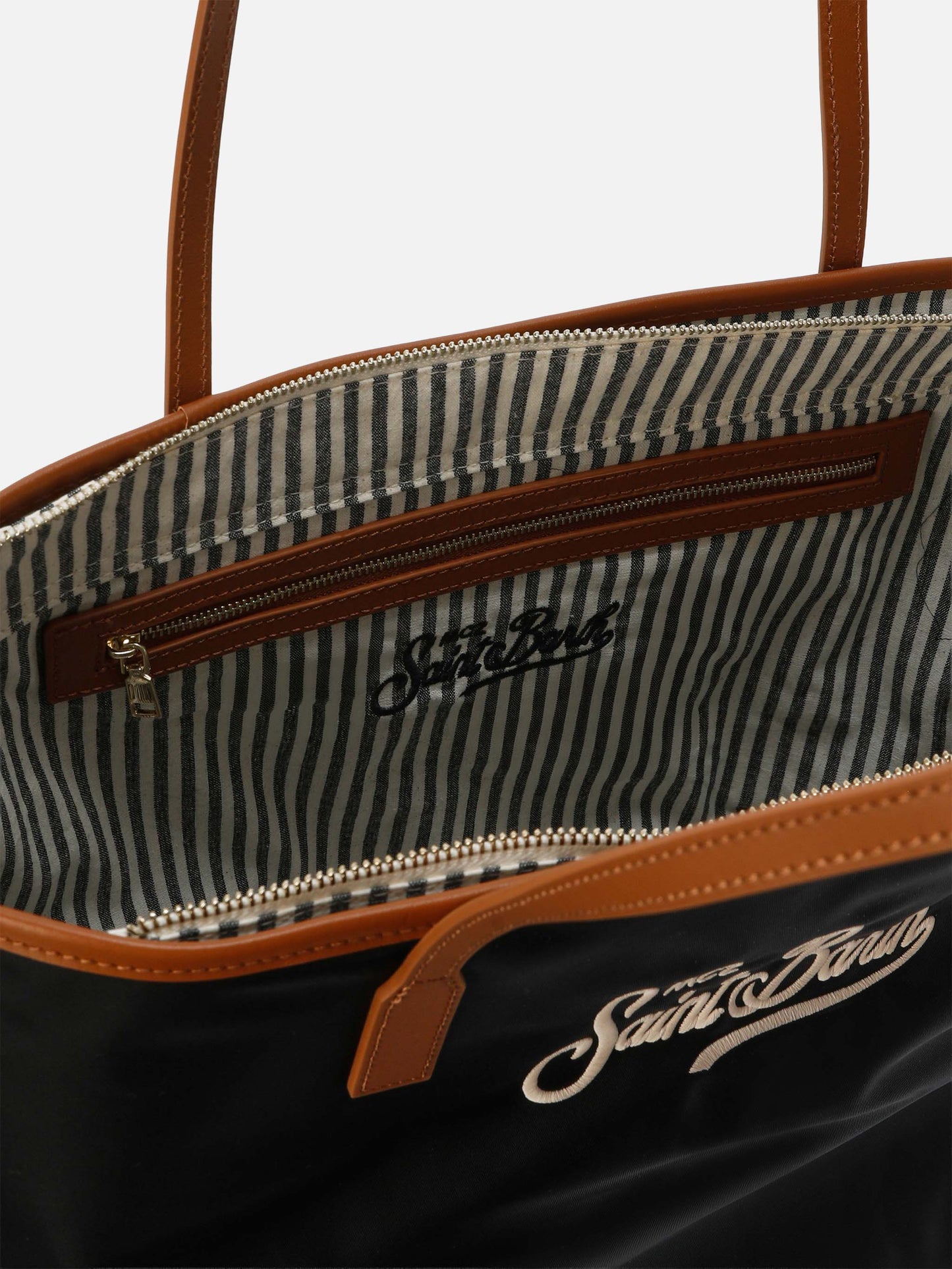 Borsa City nera large in nylon