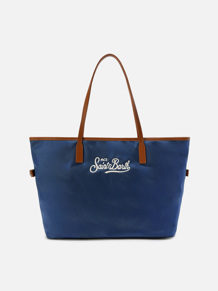 Bolso regular City de nailon azul marino 
