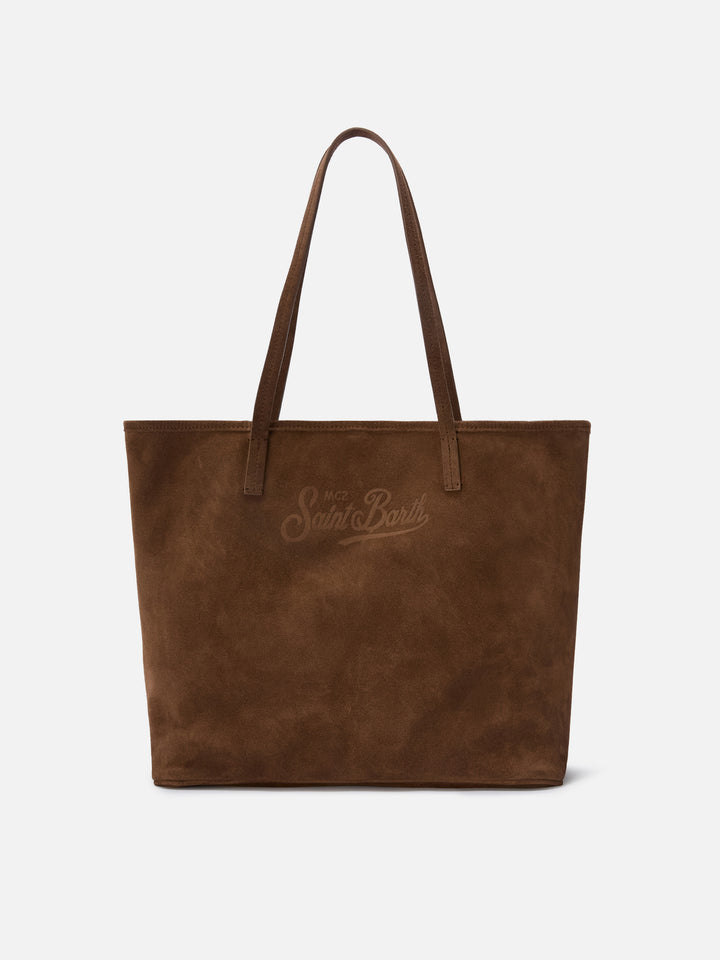 Brown suede City regular bag