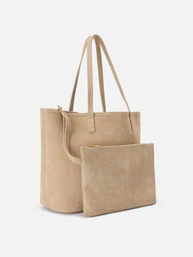 Borsa City regular in camoscio beige