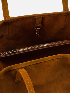 Camel suede City regular bag