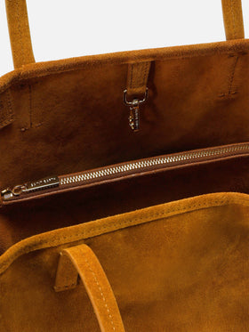 Camel suede City regular bag