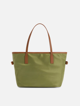 Military green City medium nylon bag