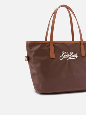 Brown City medium nylon bag