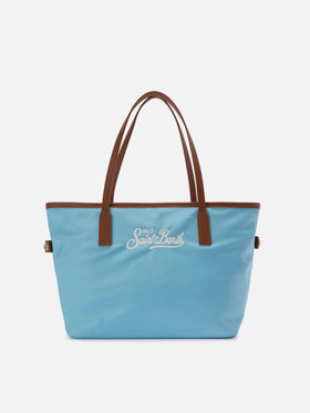Light blue City medium nylon bag