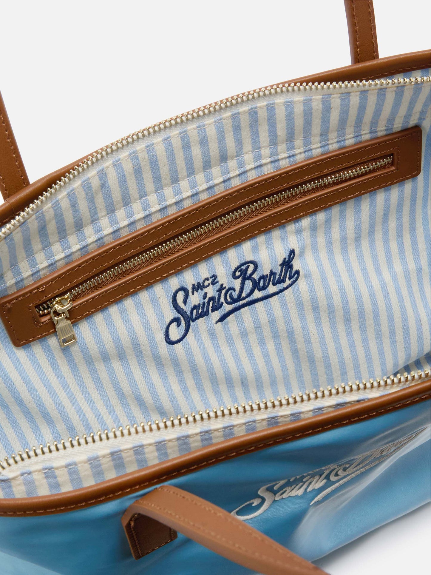 Light blue City medium nylon bag