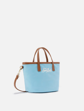 Light blue City mini nylon bag