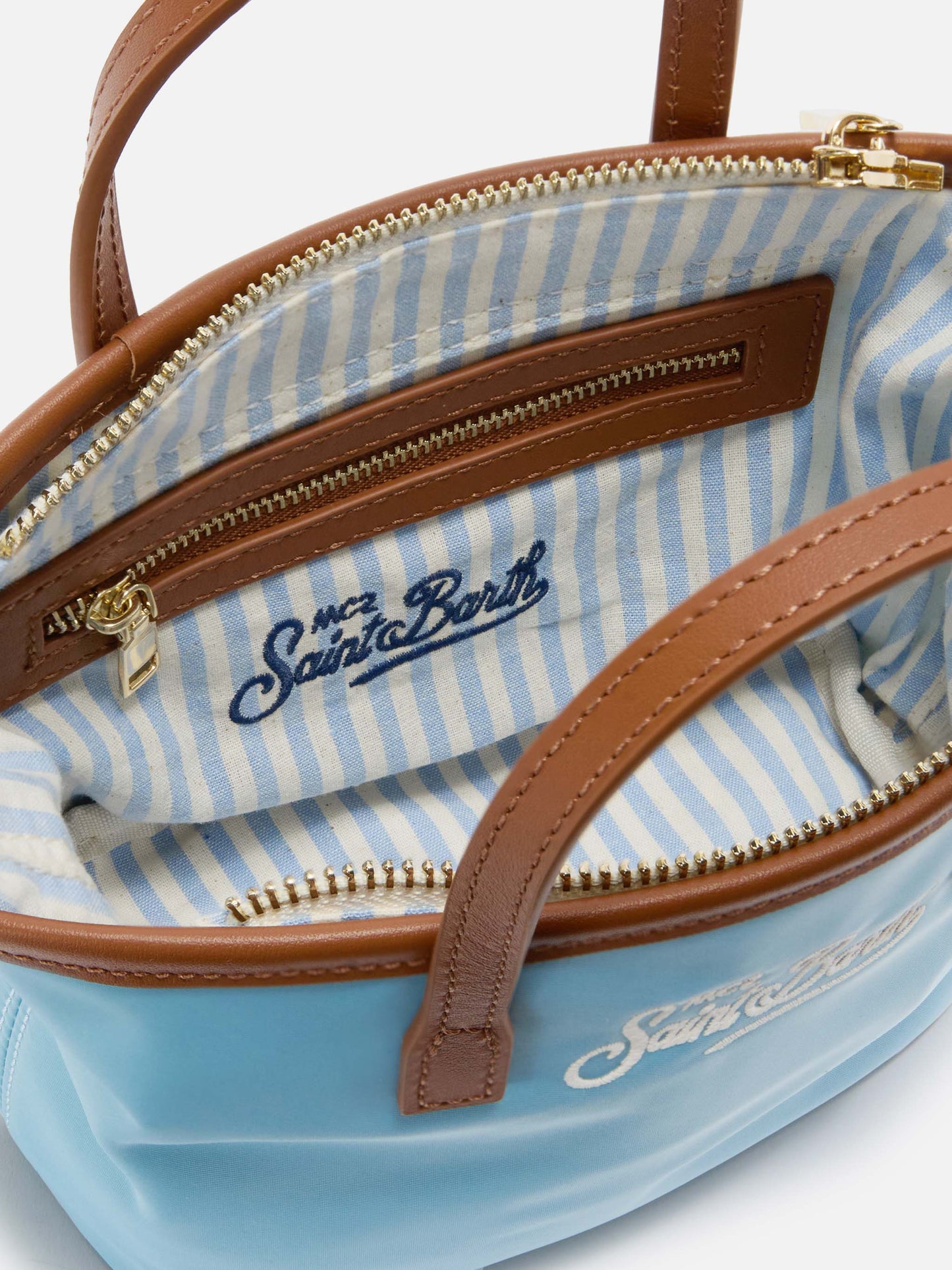 Light blue City mini nylon bag