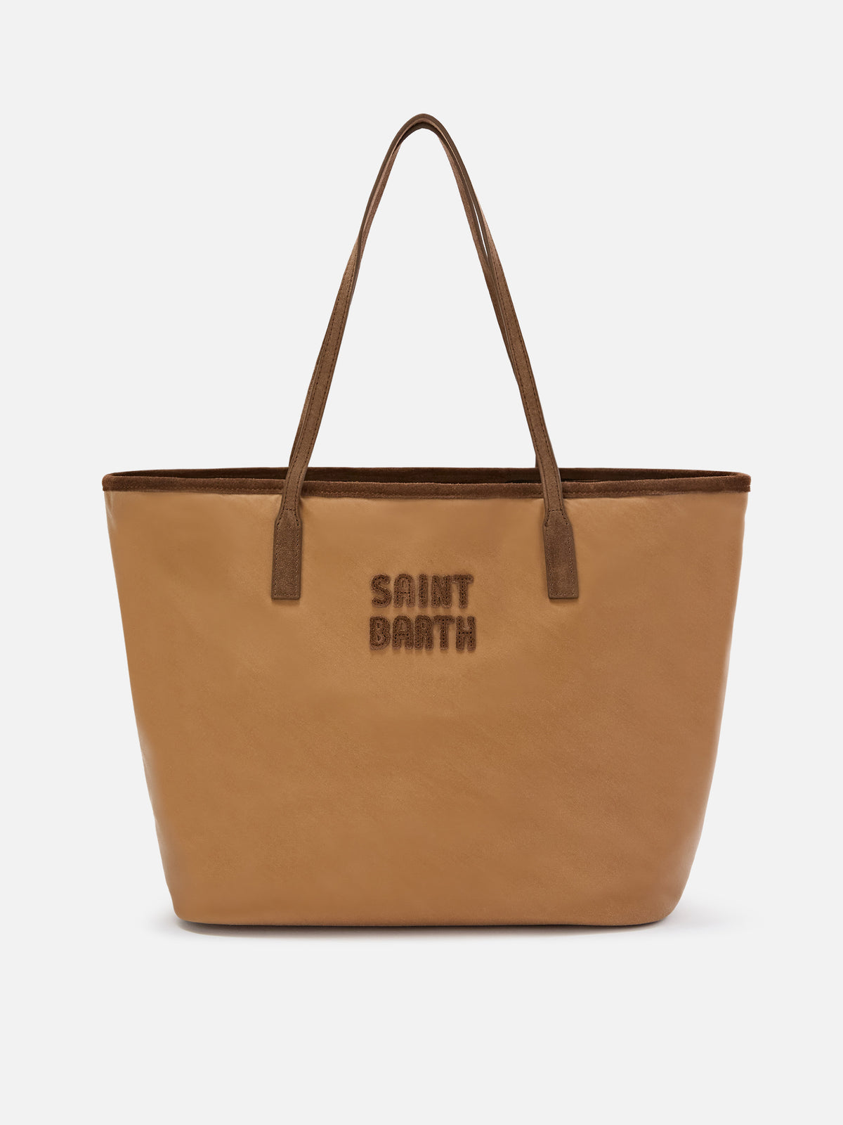 Gewachste Nut Large City Tasche mit Logo-Stickerei 