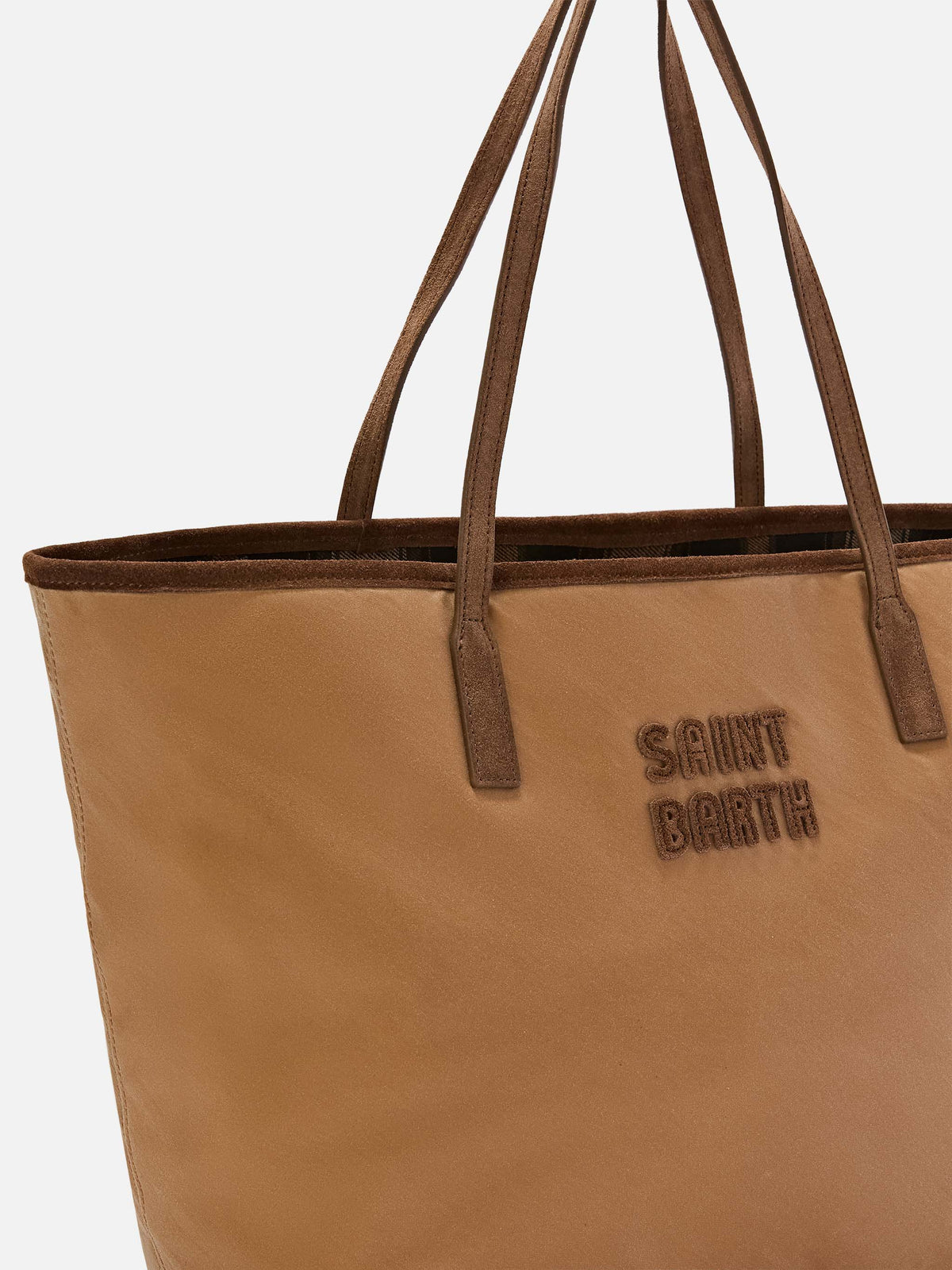 Gewachste Nut Large City Tasche mit Logo-Stickerei 