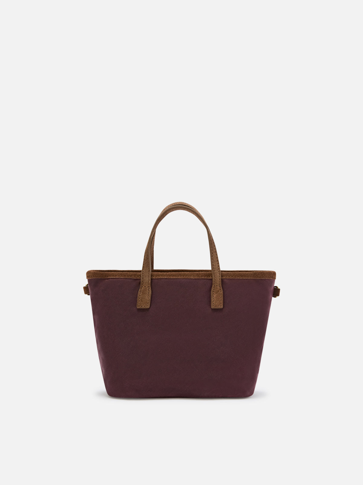 Bolso Bordeaux Mini City encerado con bordado del logo 