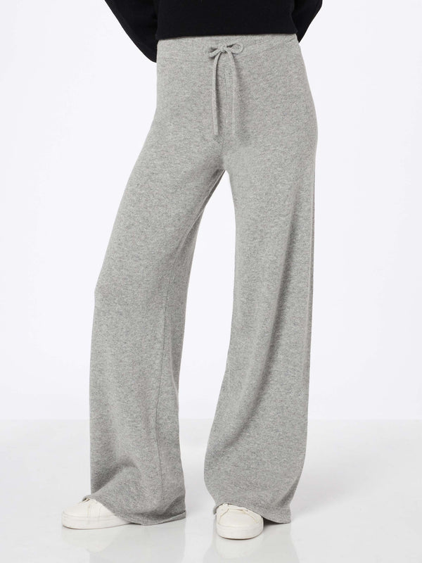 Woman mélange grey knit pants Cambon