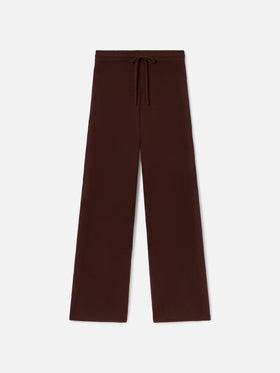 Pantalon en laine Cambon marron 