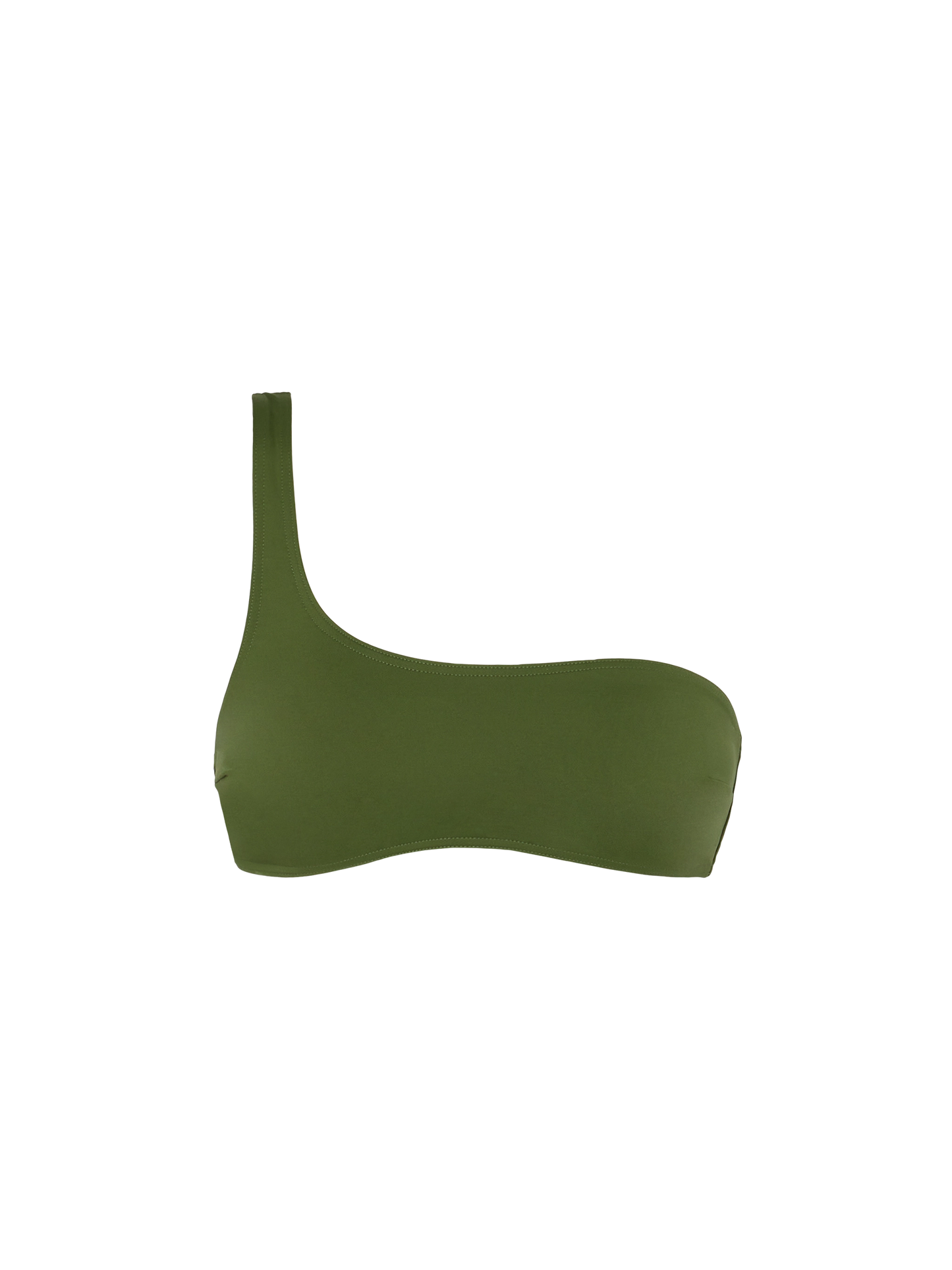 Celestine – Militärgrünes One-Shoulder-Bralette-Top