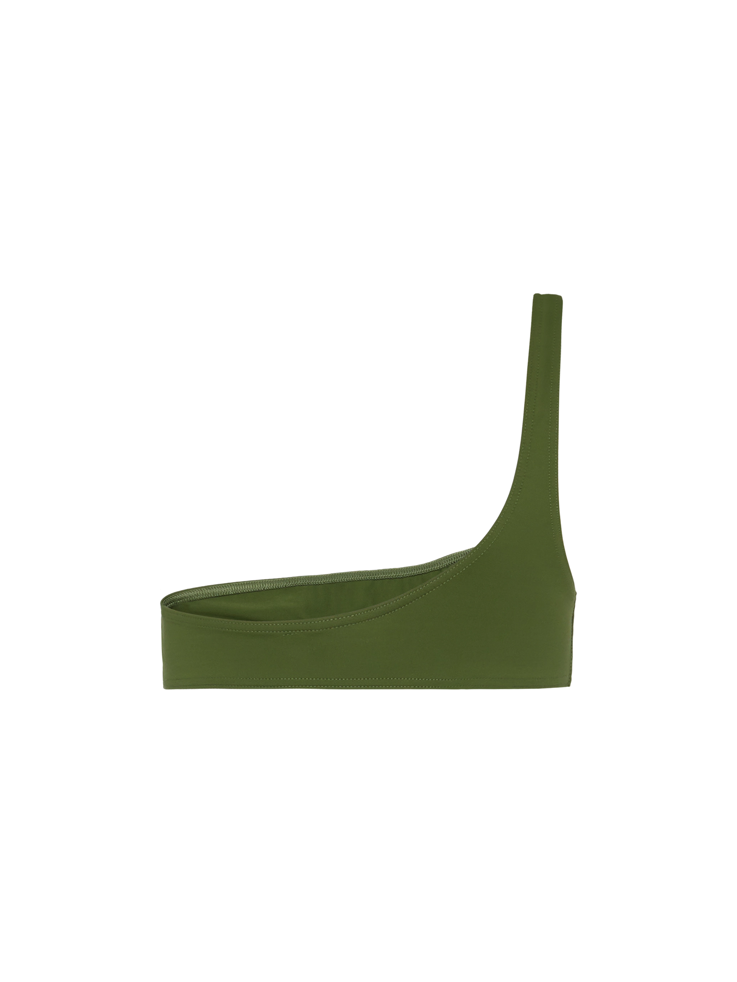 Celestine – Militärgrünes One-Shoulder-Bralette-Top