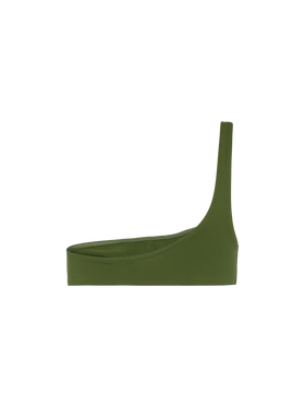 Celestine – Militärgrünes One-Shoulder-Bralette-Top