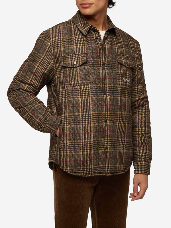 Overshirt Chalet aus technischem Stoff mit Prince of Wales-Print