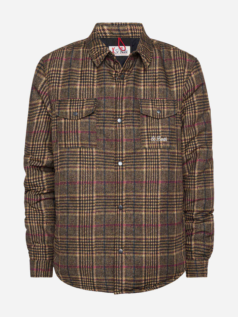 Technic fabric overshirt Chalet with Prince of Wales print