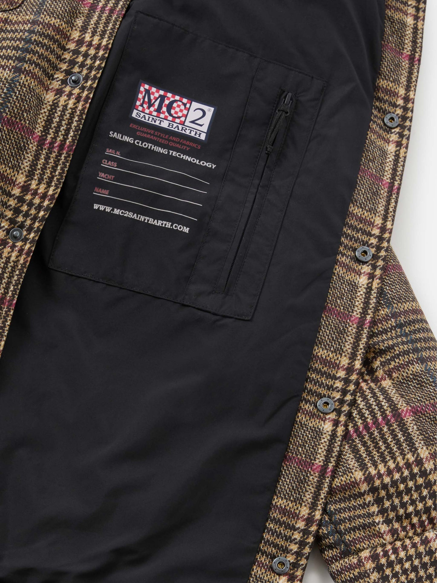 Overshirt Chalet aus technischem Stoff mit Prince of Wales-Print