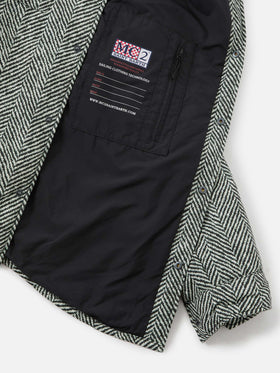 Technic fabric overshirt Chalet with herringbone print