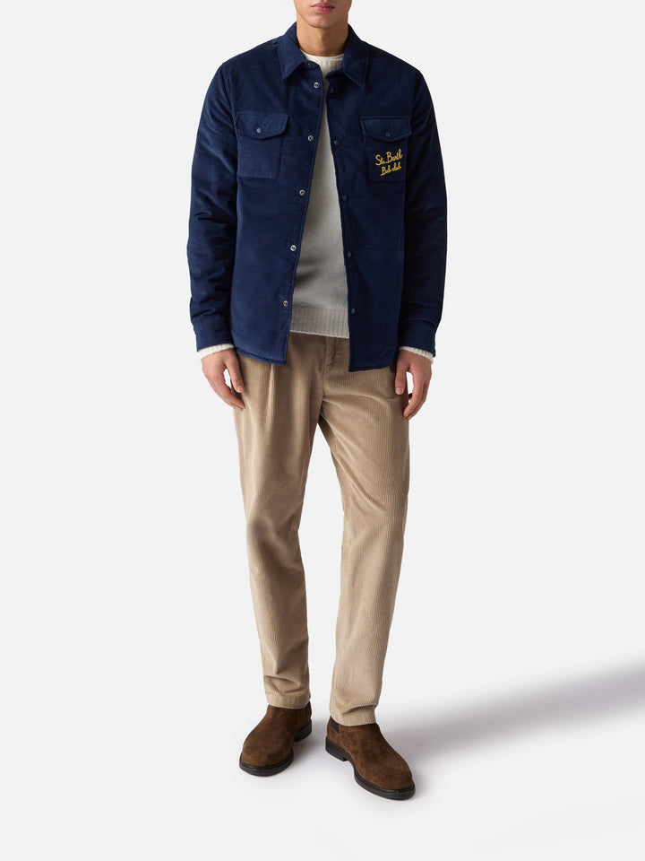 Camicia over con taschino e ricamo St. Barth Bob Club