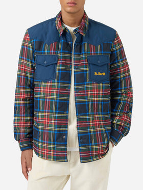 Gepolstertes Overshirt im Chalet-Tartan 