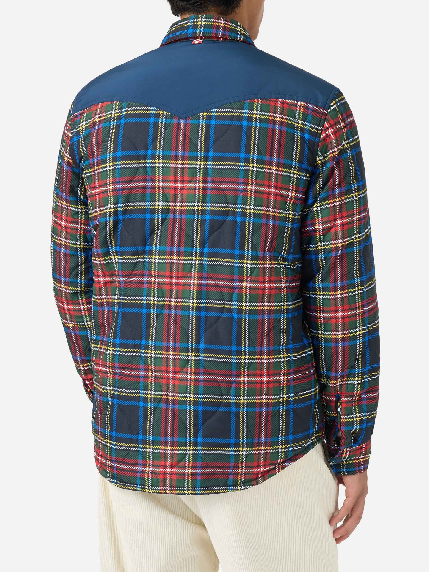Gepolstertes Overshirt im Chalet-Tartan 