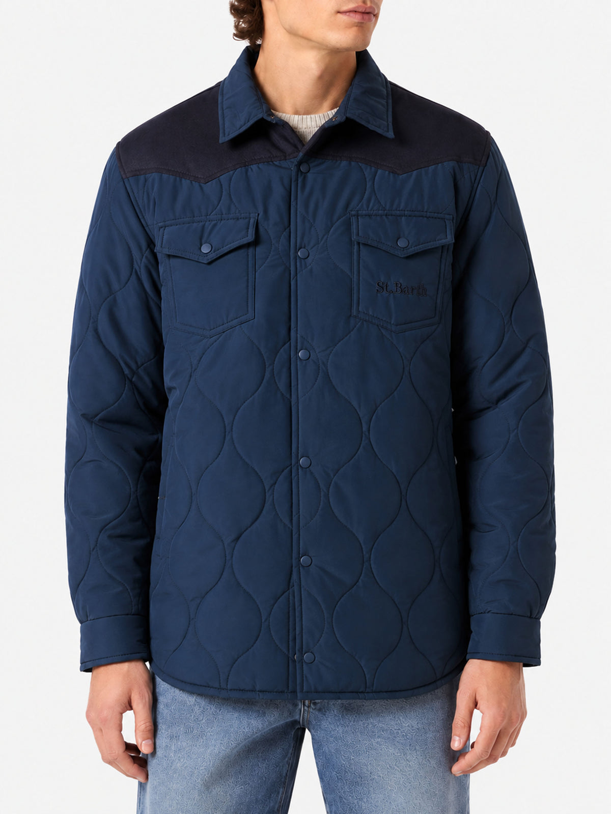 Gepolstertes Overshirt Chalet Tex in Navy 
