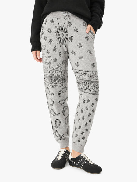 Knitted sweatpants Charlie with grey bandana print – MC2 Saint Barth