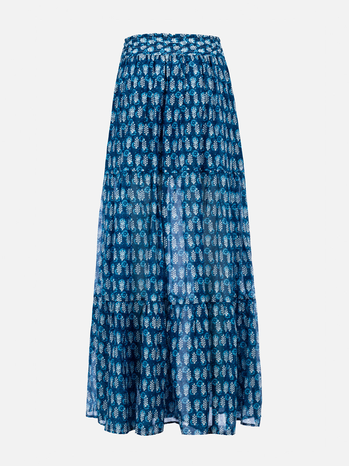 Woman silk voile pleated long skirt Cheyenne - MC2 Saint Barth