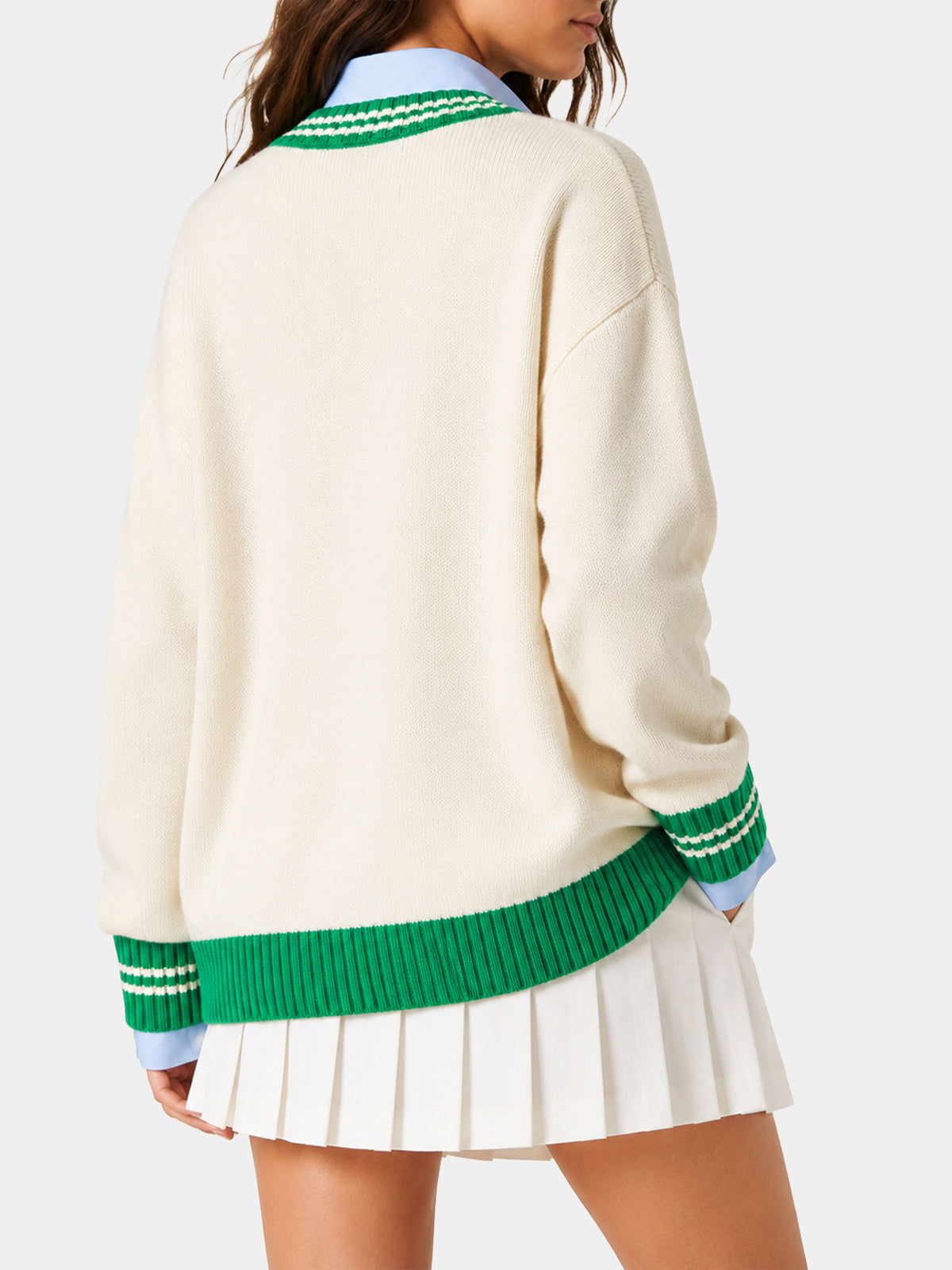 Cardigan Chloe blanc avec broderie 